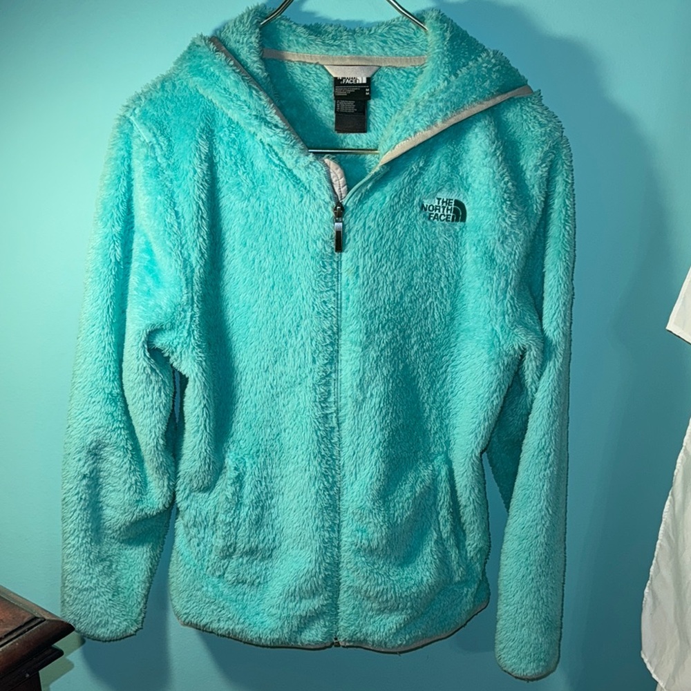 Medium The North Face Turquoise Fleece Jacket